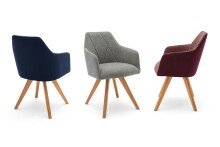 Polsterstuhl >REDDING< in bordeaux - 57x85x62 (BxHxT)