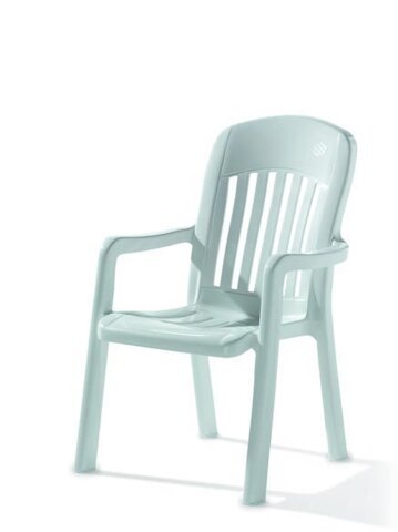 Gartenstuhl >Comtesse< in Weiß, Vollkunststoff - 70x96x57cm (BxHxT)