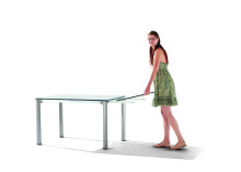 Gartentisch >Exclusiv< in Schiefer anthrazit, vivodur ® - 120x74x80cm (BxHxT)