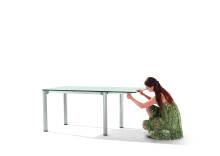 Gartentisch >Exclusiv< in Schiefer anthrazit, vivodur ® - 120x74x80cm (BxHxT)