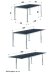 Gartentisch >Exclusiv< in Schiefer anthrazit, vivodur ® - 165x74x95cm (BxHxT)