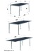Gartentisch >Exclusiv< in Schiefer anthrazit, vivodur ® - 165x74x95cm (BxHxT)