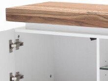 TV-Board >Lisa< in Weiß matt aus Massivholz - 175x49x40cm (BxHxT)