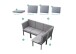 Auflagekissen >Lugo< in Hellblau, Polypropylen - 53x8x34cm (BxHxT)