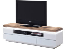 TV-Board >Lisa< in Weiß matt aus Massivholz - 175x49x40cm (BxHxT)