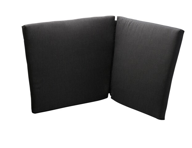 Rückenkissen >Malaga< in Anthrazit, Kunstfasergewebe - 134x4x49cm (BxHxT)