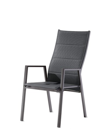 Gartensessel >Navaro< in Eisengrau, Textilux® - 66x108x57,5cm (BxHxT)