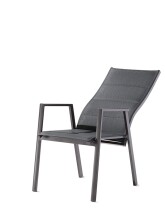 Gartensessel >Navaro< in Eisengrau, Textilux® - 66x108x57,5cm (BxHxT)