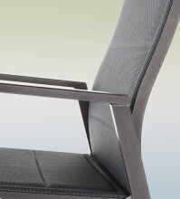 Gartensessel >Navaro< in Eisengrau, Textilux® - 66x108x57,5cm (BxHxT)