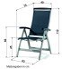 Klappstuhl >Royal< in Grau, Textilux®-Kunstfasergewebe - 75x112x63cm (BxHxT)