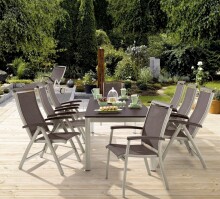 Klappstuhl >Royal< in Mocca, Kunstfasergewebe - 75x112x63cm (BxHxT)