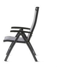 Klappstuhl >Royal< in Hellgrau, Kunstfasergewebe - 75x112x63cm (BxHxT)