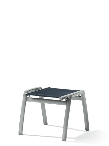 Hocker >Trento< in Grau, Kunstfasergewebe - 55x43x58cm (BxHxT)