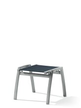Hocker >Trento< in Grau, Kunstfasergewebe -...