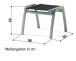 Hocker >Trento< in Silbergrau, Kunstfasergewebe - 55x43x58cm (BxHxT)