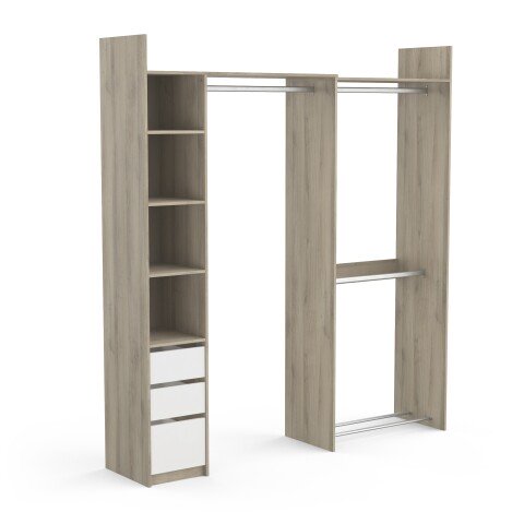 Kleiderschrank >SWING< in Kronberg Eiche - 199,7x218,3x43,9cm (BxHxT)