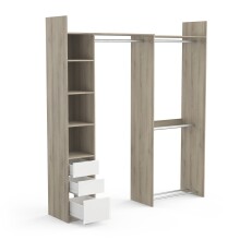 Kleiderschrank >SWING< in Kronberg Eiche - 199,7x218,3x43,9cm (BxHxT)