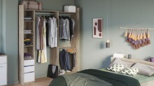 Kleiderschrank >SWING< in Kronberg Eiche - 199,7x218,3x43,9cm (BxHxT)