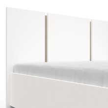 Bettgestell >WATSON< in Matt weiß - 204,3x71,7x98,3cm (BxHxT)