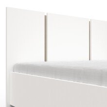 Bettgestell >WATSON< in Matt weiß - 204,3x71,7x98,3cm (BxHxT)
