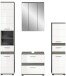 Badezimmer-Set >Blake< in Rauchsilber / Weiß Hochglanz - 160x191x34cm (BxHxT)