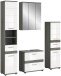 Badezimmer-Set >Blake< in Rauchsilber / Weiß Hochglanz - 160x191x34cm (BxHxT)