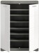 Schuhschrank >Scout< in Rauchsilber / Weiß Hochglanz - 90x120x37cm (BxHxT)