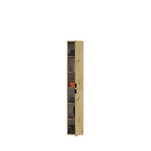 Garderoben-Set >Projekt X< in Artisan Eiche / Spiegelglas - 60x193x34cm (BxHxT)