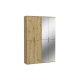 Garderoben-Set >Projekt X< in Artisan Eiche / Spiegelglas - 122x193x34cm (BxHxT)