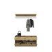 Garderoben-Set >Projekt X< in Artisan Eiche / Spiegelglas - 243x193x34cm (BxHxT)