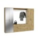 Garderoben-Set >Projekt X< in Artisan Eiche / Spiegelglas - 243x193x34cm (BxHxT)