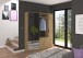 Garderoben-Set >Projekt X< in Artisan Eiche / Spiegelglas - 152x193x34cm (BxHxT)