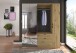 Garderoben-Set >Projekt X< in Artisan Eiche / Spiegelglas - 152x193x34cm (BxHxT)
