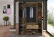 Garderoben-Set >Projekt X< in Artisan Eiche / Spiegelglas - 152x193x34cm (BxHxT)