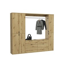 Garderoben-Set >Projekt X< in Artisan Eiche -...