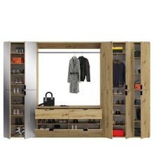 Garderoben-Set >Projekt X< in Artisan Eiche - 273x193x34cm (BxHxT)