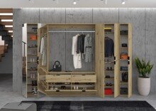 Garderoben-Set >Projekt X< in Artisan Eiche - 273x193x34cm (BxHxT)