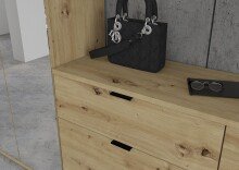 Garderoben-Set >Projekt X< in Artisan Eiche - 273x193x34cm (BxHxT)
