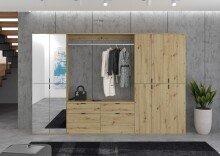 Garderoben-Set >Projekt X< in Artisan Eiche - 273x193x34cm (BxHxT)
