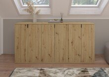 Garderoben-Set >Projekt X< in Artisan Eiche - 183x99x34cm (BxHxT)