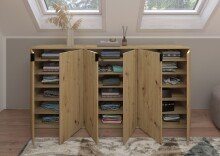 Garderoben-Set >Projekt X< in Artisan Eiche - 183x99x34cm (BxHxT)