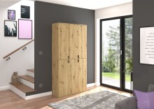 Hochschrank >Projekt X< in Artisan Eiche - 30x193x34cm (BxHxT)
