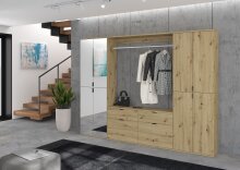 Hochschrank >Projekt X< in Artisan Eiche - 61x193x34cm (BxHxT)
