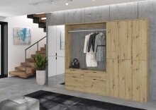 Hochschrank >Projekt X< in Artisan Eiche - 61x193x34cm (BxHxT)