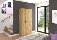 Hochschrank >Projekt X< in Artisan Eiche - 61x193x34cm (BxHxT)