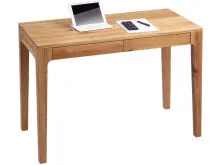Schreibtisch >Timo< in Wildeiche aus Massivholz -...