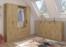 Kommode >Projekt X< in Artisan Eiche - 30x99x34cm (BxHxT)