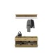Garderoben-Set >Projekt X< in Weiß / Artisan Eiche - 212x193x34cm (BxHxT)