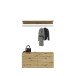Garderoben-Set >Projekt X< in Weiß / Artisan Eiche - 212x193x34cm (BxHxT)