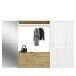 Garderoben-Set >Projekt X< in Weiß / Artisan Eiche - 273x193x34cm (BxHxT)